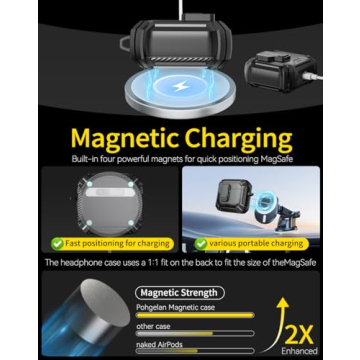 Pohgelan AirPods 4 Case with Lock & Phone Stand