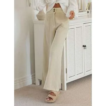 Sidefeel High Waisted Corduroy Pants for Women