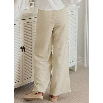Sidefeel High Waisted Corduroy Pants for Women