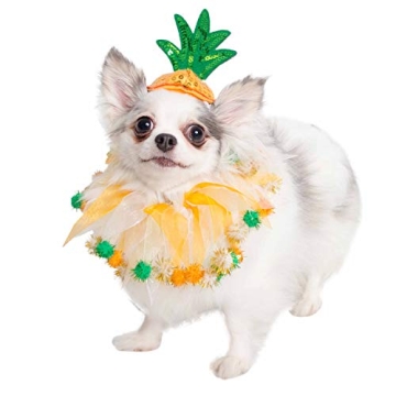 Pet Krewe Pineapple Dog & Cat Hat and Collar Costume - Perfect for Halloween, Parties, Photoshoots, ...