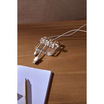 russell+hazel Acrylic Cable Manager for Desktop Organization