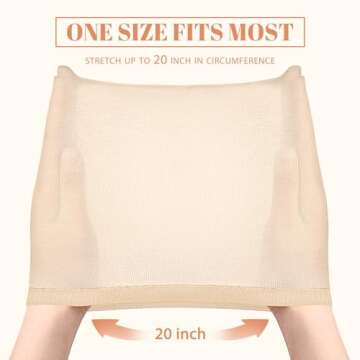 MORGLES 20 Beige Stretchy Nylon Wig Caps for Women