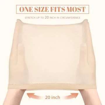 MORGLES 20 Beige Stretchy Nylon Wig Caps for Women