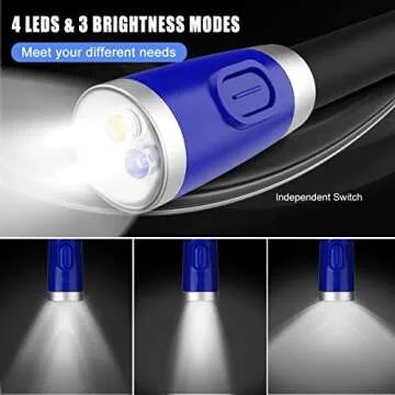 Rechargeable Hands-free Neck Book Lamp with Adjustable Brightness for Cozy Reading