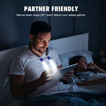 Hands-Free Neck Book Lamp - 3 Color Modes for Every Occasion