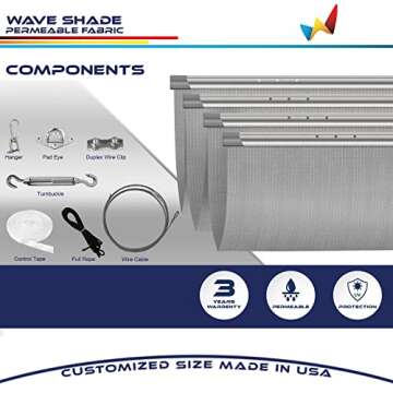 Windscreen4less Retractable Sun Shade for Outdoor Use