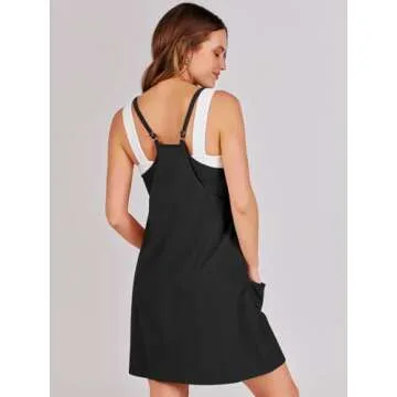 Prinbara Women Summer Mini Dress with Built-in Shorts