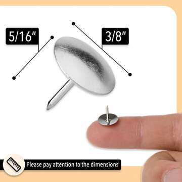Mr. Pen Thumb Tack, Flat Push Pins, Silver Thumb Tacks, 500 Pack