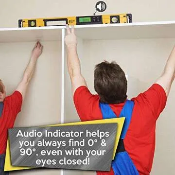 Smart Level 24 Inch Digital Level - Shefio Level: Blending Accuracy And Practicality - IP54 Dust And Waterproof Electronic Level Tool, Master Precision, With Batteries & Case - 24 Inch Smart Level