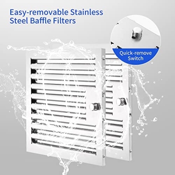 30 Inch Island Range Hood - 700CFM Stainless Steel