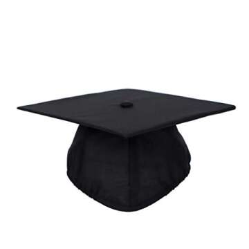 FtyFty Unisex Adult Matte Graduation Cap with Tassel Year Charm