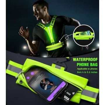 LED Reflective Vest Running Gear Set for Ultimate Safety