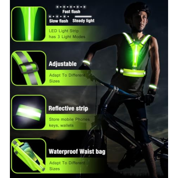 LED Reflective Vest Running Gear Set for Ultimate Safety