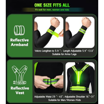 LED Reflective Vest Running Gear Set for Ultimate Safety
