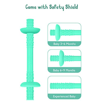 BPA-Free Baby Teething Tube with Safety Shield & Cleaning Brushes