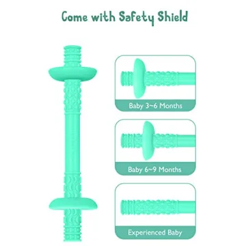 BPA-Free Baby Teething Tube with Safety Shield & Cleaning Brushes
