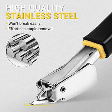 WolfWill Heavy Duty Staple Remover - Ergonomic Office Tool for Easy Use