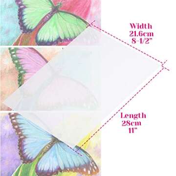 Vellum Paper, Cridoz 50 Sheets Vellum Transparent Paper 8.5 x 11 Inches Translucent Clear Paper for Printing Sketching Tracing Drawing Animation Wedding Invitations