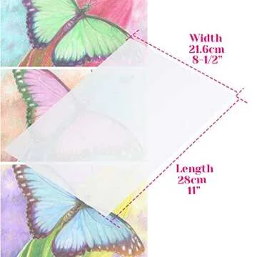 Vellum Paper, Cridoz 50 Sheets Vellum Transparent Paper 8.5 x 11 Inches Translucent Clear Paper for Printing Sketching Tracing Drawing Animation Wedding Invitations