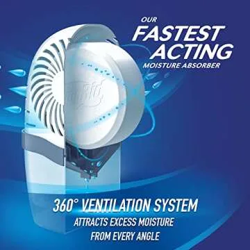 DampRid Fragrance Free Drop 4 Pack-15.8 Oz. Refill Tabs-Moisture Absorber, from Numerous Environments and Remove Foul Odors