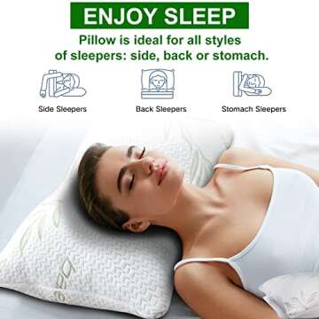 JJDANFILL Shredded Memory Foam Cooling Pillows for Sleep