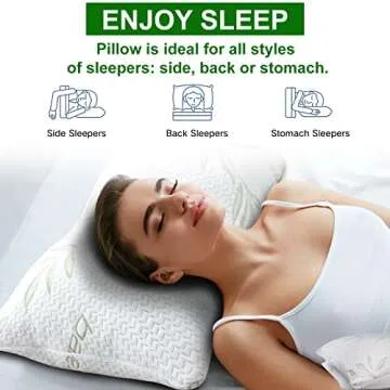 JJDANFILL Shredded Memory Foam Cooling Pillows for Sleep