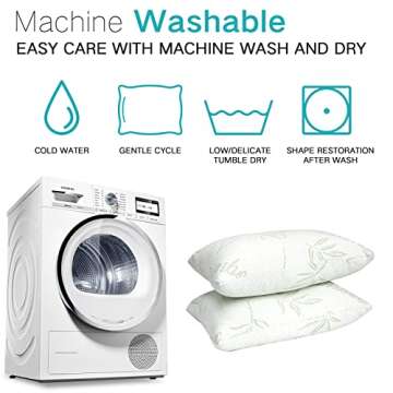 JJDANFILL Shredded Memory Foam Cooling Pillows for Sleep