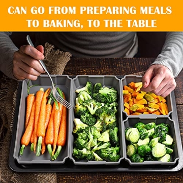 XOMOO Silicone Sheet Pan Set - Nonstick Baking Dividers