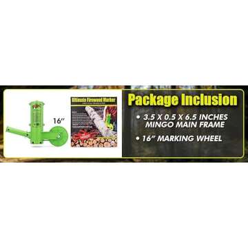 The Mingo Marker Firewood Measuring Tool - Chainsaw Firewood Marking Tool With Marking Wheels - Log ...