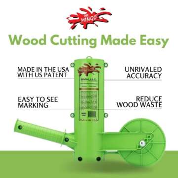 The Mingo Marker Firewood Measuring Tool - Chainsaw Firewood Marking Tool With Marking Wheels - Log Paint Marker -Firewood Measuring Tool For Chainsaw - Logging Tools (Mingo Marker With 16" Wheel)