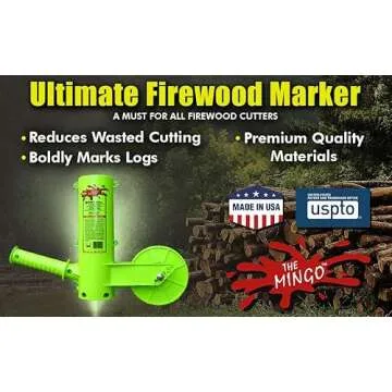 The Mingo Marker Firewood Measuring Tool - Chainsaw Firewood Marking Tool With Marking Wheels - Log Paint Marker -Firewood Measuring Tool For Chainsaw - Logging Tools (Mingo Marker With 16" Wheel)