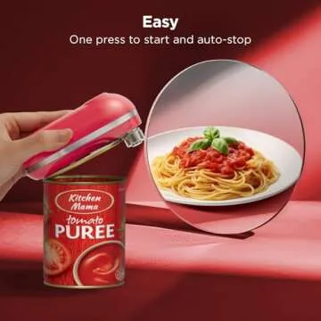 Kitchen Mama Mini Plus Rechargeable Electric Can Opener: Compact Design, USB-C Charging, Hands-Free,...