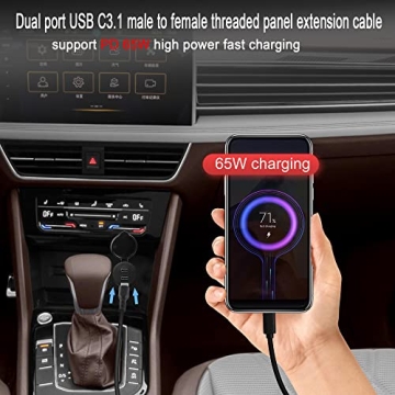 QIANRENON USB C Waterproof Cable 10Gbps 4K Support