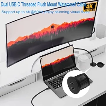 QIANRENON USB C Waterproof Cable 10Gbps 4K Support