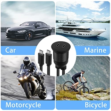 QIANRENON USB C Waterproof Cable 10Gbps 4K Support