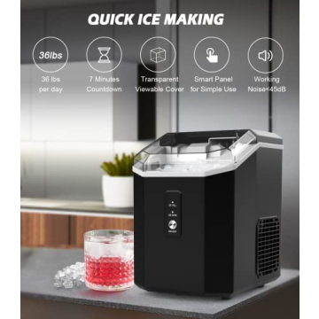 Nugget Ice Maker - Chewable Ice, Self-Cleaning, Portable