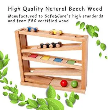 Wooden Ramp Racer for Toddlers - Fun & Educational Toy