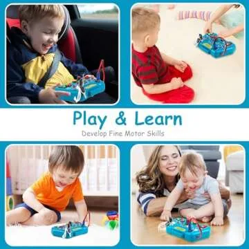Montessori Busy Board Toys for Toddlers 1-3 - Baby Game Autism Sensory Toys - Kids Educational Learning Activities Toys - Gifts for 12 18 Months 1 2 3 4 One Year Old Boys Girls Birthday Travel