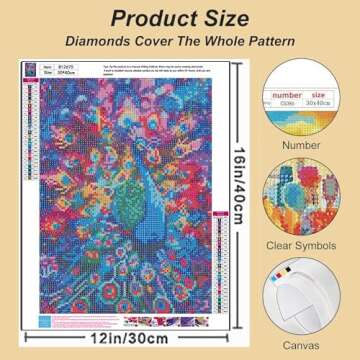 Peacock Diamond Art Kits for Adults Perfect DIY Relaxation