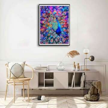 Peacock Diamond Art Kits for Adults Perfect DIY Relaxation