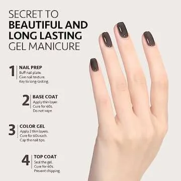 GAOY Jelly Nude Black Gel Nail Polish, 16ml Sheer Neutral Translucent Soak Off Gel Polish, UV Light Cure for Nail Art DIY, 1724 Smoked Glass