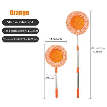 360 Adjustable Rotating Cleaning Mop Microfiber Mop Multifunctional sunflower dust mop rotating Cotton Pads Replacement Spin for Wash Floor Round Cleaning Tools