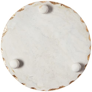 Elegant Mud Pie Footed Marble Trivet for Kitchen Decor