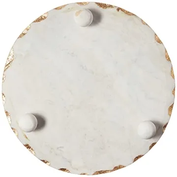 Elegant Mud Pie Footed Marble Trivet for Kitchen Decor