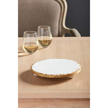 Elegant Mud Pie Footed Marble Trivet for Kitchen Decor