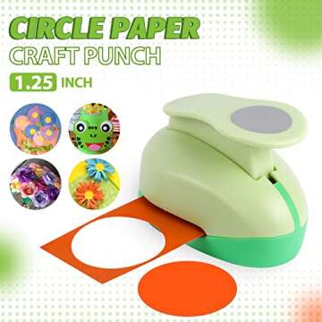 UCEC Circle Punch, 1.25 Inch Circle Hole Punch, Paper Punch Circles Craft Punch Handmade Paper Punch...