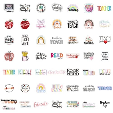 Teacher Stickers Pack - 50 Vinyl Waterproof Designs