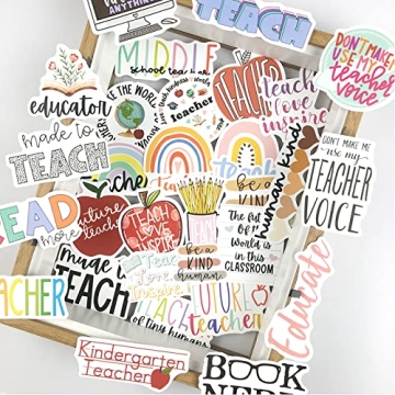 Teacher Stickers Pack - 50 Vinyl Waterproof Designs