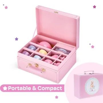 Jewelkeeper 13 pcs Kids Porcelain Tea Set for Tea Time