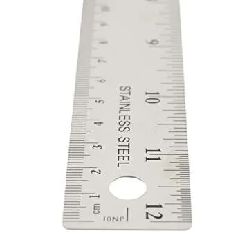Westcott 10415 Stainless Metal Ruler with Non-Slip Cork Base, 12-Inch
